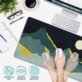 thumbnail image 5 of Golden Line Art Mountain at Night Large Mouse Pad Extended Gaming Mouse Pad Waterproof Desk Mat with Stitched Edge,Non Slip Base Keyboard Mouse pad for Home Office 35.4" X 15.7", 5 of 6