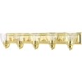 thumbnail image 2 of Livex Lighting Birmingham 5 Light Vanity Polished Brass Finish, 2 of 2