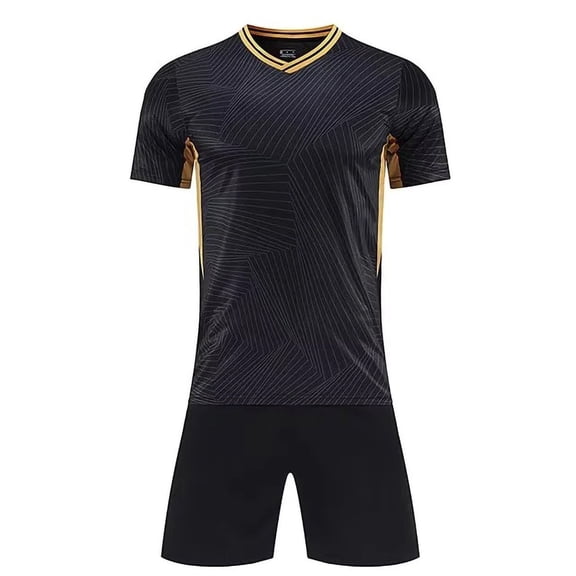 Odeerbi Toddler Kids Boys Girls Mesh Soccer Training Uniform Set Solid Color Short Sleeve T-Shirt Shorts Quick Dry Athletic Sets for 1-12 Years