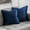 Navy Blue, variant on Cterwk 2 Pack Soft Velvet Square Throw Pillow Covers Square Cushion Case for Bed Couch Sofa Bench, 20 x 20 inch
