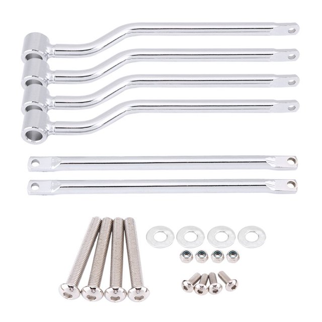 Kit de soportes de barras de soporte para alforjas de motocicleta para Honda Suzuki Yamaha Kawasaki Silver