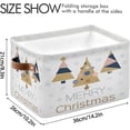thumbnail image 3 of FREEAMG Vintage 3D Christmas Tree Snowsalf Storage Bin for Toy Storage Basket Dirty Clothes Sundries Office Home Closet Organizer Waterproof Laundry Basket, 1 PCS, 3 of 7