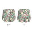 thumbnail image 3 of KLL Rose Flowers Pattern Shorts Women,Athletic Shorts High Waisted Running Shorts Pocket Sporty Short Gym Elastic Workout Shorts-Medium, 3 of 7