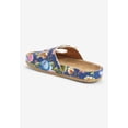 thumbnail image 3 of Comfortview Women's The Maxi Leather-Like Adjustable Slip On Footbed Sandal, 3 of 6