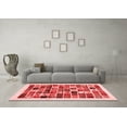 thumbnail image 3 of Ahgly Company Indoor Square Abstract Red Contemporary Area Rugs, 8' Square, 3 of 4