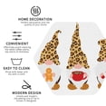 thumbnail image 3 of Sigee Christmas Gnomes In Leopard for Water-Resistant, Heat-Resistant, Non-Slip Leather Coasters Set, Ideal for Coffee Table, Office, Bar, Home Decor-Hexagon, 3 of 6