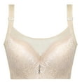 thumbnail image 3 of HOMBOM Women Comfortable Bras Daily Wear Back-Smoothing Push-Up Wire-Free Full Coverage Khaki Plus Size Bra L, 3 of 3