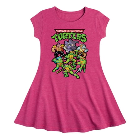 

Teenage Muntant Ninja Turtle - Pixel Gaming Group - Toddler And Youth Girls Fit And Flare Dress