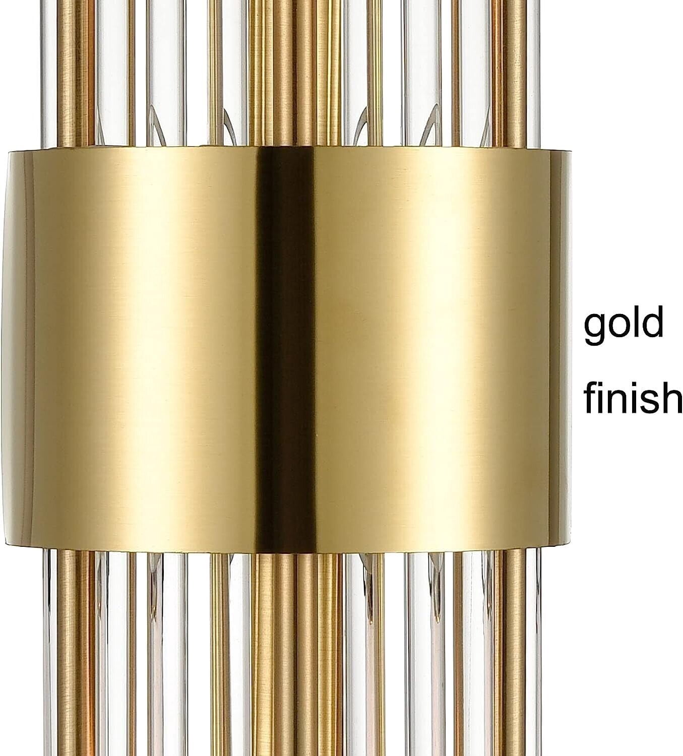 Moose 2-Light Modern Brushed Titanium Gold Wall Sconce with Clear Glass Shades