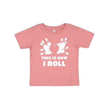 

Inktastic How I Roll Bowling Gift Baby Boy or Baby Girl T-Shirt
