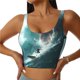 thumbnail image 1 of Fotbe Surfing Shark Sujetador Deportivo Largo sin Aros para Mujer con Almohadillas y Soporte Medio, Transpirable y Absorbente, Camiseta Tipo Chaleco o Tank Top-X-Large, 1 of 8