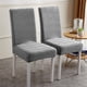 thumbnail image 5 of Funda de asiento elástica, funda para silla de cocina de jacquard, funda extraíble y lavable para muebles, gris, 5 of 5