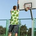 thumbnail image 5 of Naloa Green Kiwi Basketball Jersey Reversible Men's Mesh Athletic Sports Shirts Training Practice S-4XL3X-Large, 5 of 6