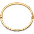 thumbnail image 2 of Ss/Gold Plated Sterling Silver Gold-Plated Diamond Mystique Baby Bangle Made In United States qb1287, 2 of 5