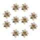 thumbnail image 3 of Decoraciones para árboles de Navidad 10 Piezas Navidad Brillo Poinsettia Flores Artificiales Decoración 11 Cm Champán Oro Magideal Decoraciones para árboles de Navidad, 3 of 7
