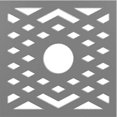 thumbnail image 2 of Ekena Millwork CMPP36CHSNI Chevron Architectural Grade PVC Pierced, Nickel Urethane Ceiling Medallions 36"OD x 9 3/8"ID x 1"P, 2 of 4