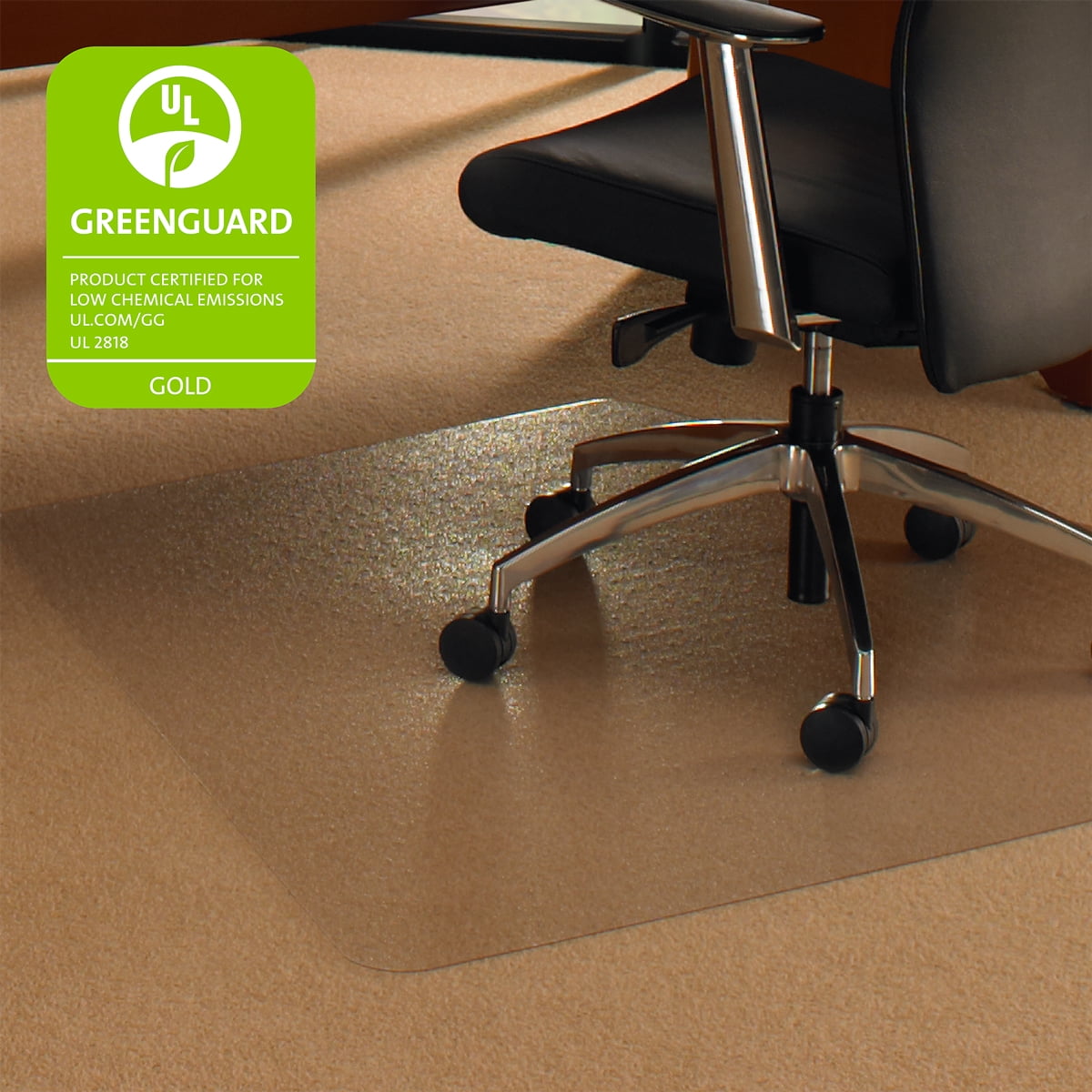 Cleartex Ultimat Polycarbonate Corner Workstation Chairmat for Low