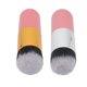 thumbnail image 4 of uds brocha para base líquida, brocha de maquillaje de pelo denso y esponjoso para colorete, polvo prensado, rosa, dorado, rosa y plateado, 4 of 14