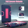 thumbnail image 6 of Dteck Rugged Case for for Onn 8 Inch Tablet Gen 3 (2022 Model:100071483), Heavy Duty Hybrid Shockproof Kickstand Cover Case, Navy + Rose, 6 of 7