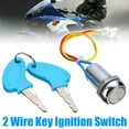 thumbnail image 1 of MYG Universal 2 Wire 2 Keys Ignition Switch Key Lock Electric Bike Go Kart Scooter, 1 of 10