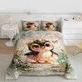 thumbnail image 2 of Manfei Cartoon Animal Penguin Boy Girl 2pcs Bedding Comforter Set,Flower Butterfly Twin Comforter Sets,Floral Wildlife Breathable Bedding Set,Super Cozy Room Decor,Reversible, 2 of 8