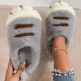 thumbnail image 4 of Pareja Con Pata Peluda Casa Mullidas Térmicas Planas Felpa Gato 3D Cómodas Antideslizantes para Otoño E Invierno, 4 of 8