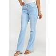 thumbnail image 3 of Women'S Soft Slim Micro-Flare Jeans, Five Buttons Design, Lifting The Buttocks And Tightening The Body, With Elastic Washed Micro-Flare Jeans, 3 of 8