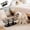 Black, variant on Cififendec Elevated Wooden Triple Cat Bowl Stand, 16.85"×6", Adjustable Tilted Stainless Steel Feeder with Neck Protection for Indoor Cats(Beige)