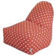 thumbnail image 1 of Majestic Home Goods Indoor Outdoor Orange Ikat Dot Bean Bag Kick-it Chair 30 in L x 26 in W x 30 in H, 1 of 6