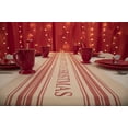 thumbnail image 4 of Peppermint Mocha Merry Christmas Striped Cotton Table Runner (17"x54"), 4 of 4