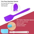 thumbnail image 3 of 4pcs Kitchen Cooking Silicone Spatula Set Heat Resistant Turners Scraper Baking Utensils Purple, 3 of 7