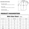 thumbnail image 4 of Mens Stripe Shirt Lapel Short Sleeve Dress Shirt Button-down Loose Blouse Tops, 4 of 4