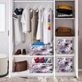 thumbnail image 6 of Foldable Fabric Storage Bin Home Cubes Clothing Organizer Bins Large Collapsible Box Basket for Home Organizer Light Purple and Black Floral, 6 of 7