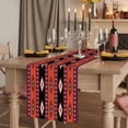 thumbnail image 2 of Table Runners 60 Inches Long Dress Scarves, Red Brown Boho Farmhouse Kitchen/Dining Table Runner, Small Coffee Tablerunners, Vintage Ethnic Tribe Retro Abstract Art 13x60 Inch, 2 of 9