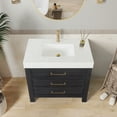 thumbnail image 5 of Leon 36" Single Bathroom Vanity in Fir Wood Black w/Lightning White Composite, 5 of 17