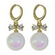 thumbnail image 1 of Pair of Stud Earrings White Pearl Earrings S925 Silver Needle Gift for Her Xmas, 1 of 4