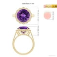 thumbnail image 6 of ANGARA Natural 4.75 ct Amethyst Scalloped Halo Ring in 14K Yellow Gold for Women (Size-11mm) | February Birthstone, Birthday, Anniversary, Jewelry Gift for Women | Natural Amethyst Ring, 6 of 10