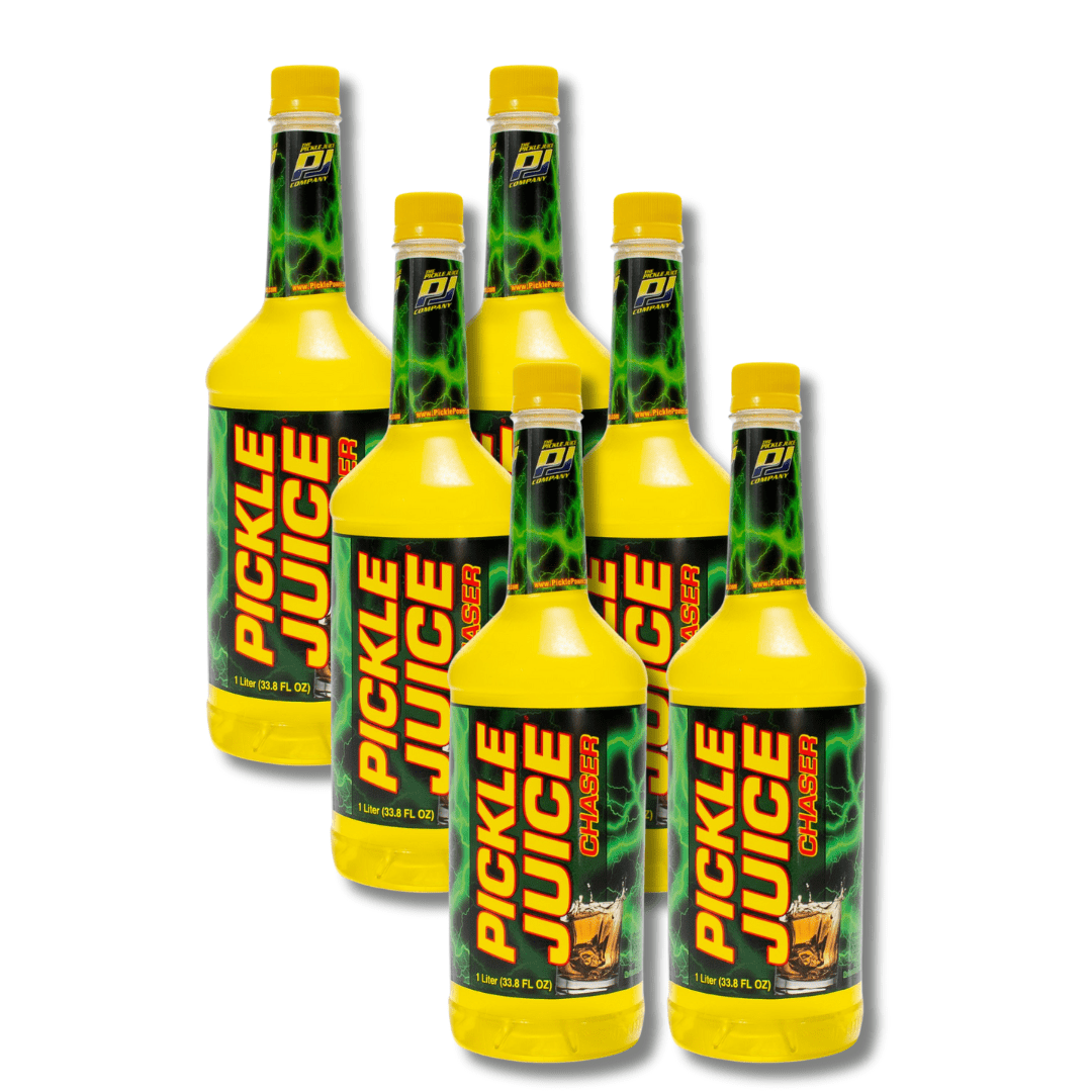 Pickle Juice Extra Strength Chaser, Clinically Proven Muscle Cramp Relief, 6 Pack 1 Liter Bottles
