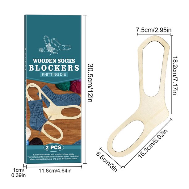 Bloqueador De Calcetines De Madera Natural Herramientas De Calcetín De Tejido De Punto Diy 2 Uds. Bloqueador De Calcetines De Madera Natural Para Tejer DIY Herramientas De ANGGREK Otros