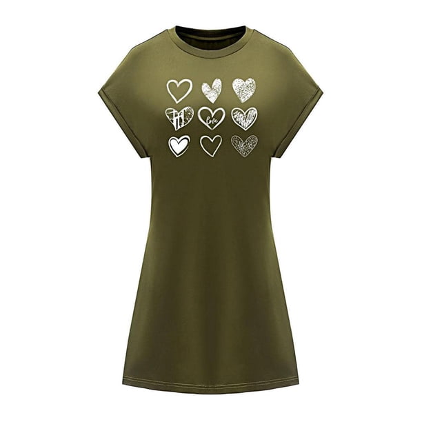 Vestido de verano para mujer, vestido sencillo de cuello redondo a la moda para el trabajo, aniversario femenino L