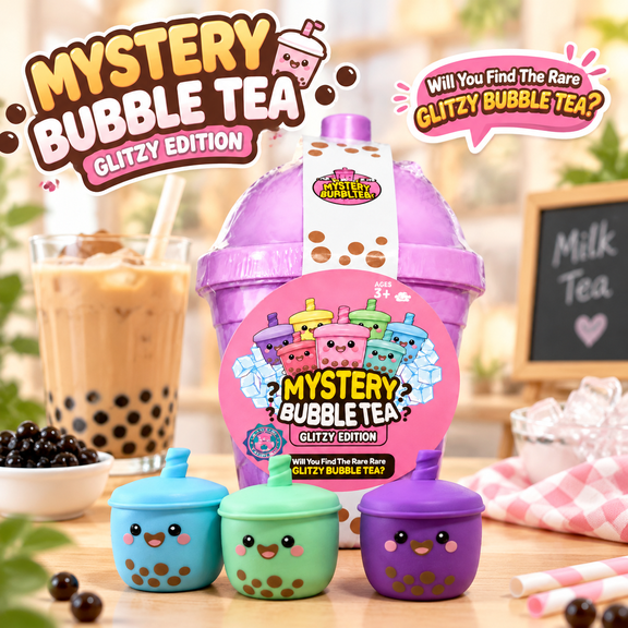 New! Mystery Bubble Tea Squishy Blind Box, Cute Random Style Squeeze Fidget Toy, Soft Sensory Stress Relief Toy, Fun Surprise Collectible Decor & Party Gift