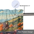 thumbnail image 5 of Farm Animal Rooster Curtain Valance for Kitchen Vintage Farmhouse Wooden Barn Flowers Window Valance for Living Room Bedroom, Kitchen Valance Rod Pocket Window Curtain 54 by 18 in, 1 Panel, 5 of 6