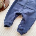 thumbnail image 4 of akafmk Baby Romper Fleece Full Zip Rompers Long Sleeved Winter Warm Sleepwear Homewear One Piece Jumpsuit with Pockets, Size 3-9 Months, 4 of 6