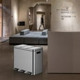 thumbnail image 6 of Dual Compartment Trash Can, Stainless Steel Kitchen Step Trash Can with Lids, Foot Pedals, Garbage and Recycle Bin Combo with Removable Buckets for Home Office, 6 of 7