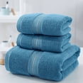 thumbnail image 1 of Juego de toallas de baño de algodón, juego de toallas suaves absorbentes de tres piezas, 1 of 4