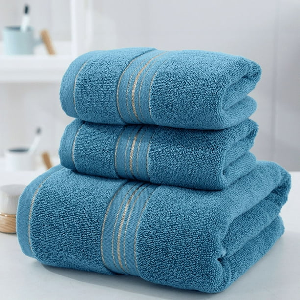 El juego de toallas de baño de 3 piezas es absorbente y suave.