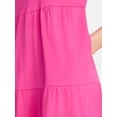 thumbnail image 5 of Time and Tru Women's Tiered Cotton Mini Dress with Short Sleeves, Sizes XS-XXXL, 5 of 5