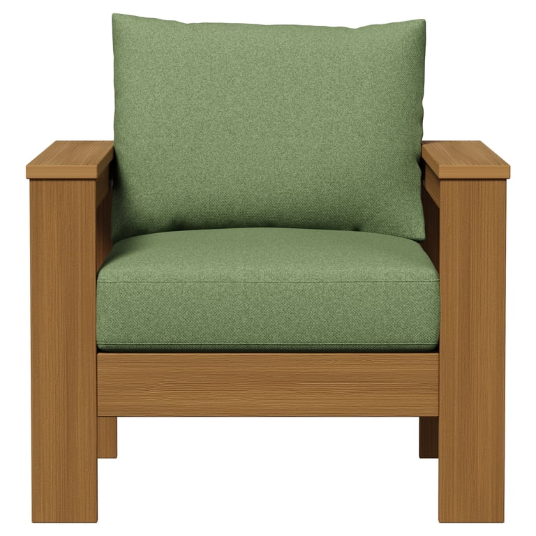 Better Homes & Gardens Ezra Outdoor Club Chair, Teak Finish photo 7