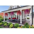 thumbnail image 4 of Artificial Fake Flowers Plants Hanging Baskets for Outdoor Porch Spring Decoration, Faux Silk Red Hibiscus Long Vines in Planter UV Resistant Realistic for Home Outside Balcony Patio Yard, 4 of 5