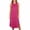 Hot Pink, variant on Summer Dresses for Women 2026 Round Neck Sleeveless Relaxed Fit Casual Solid Color Basic Midi Dress with Side Slit for Summer Daily Beach